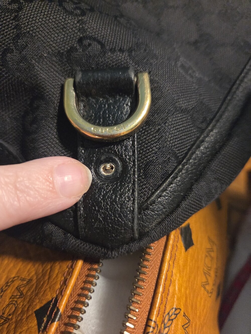 Gucci Black Monogram Tote Bag with Gold Hardware - Picture 15 of 16